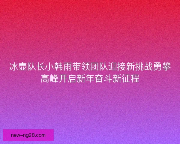 冰壶队长小韩雨带领团队迎接新挑战勇攀高峰开启新年奋斗新征程